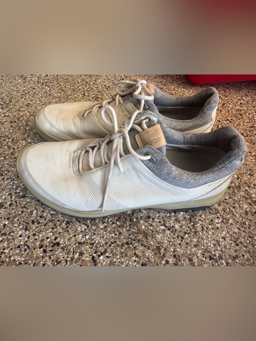 ECCO Biom Hybrid Women's Golf Shoes White Leather Size EU 40 / US 9